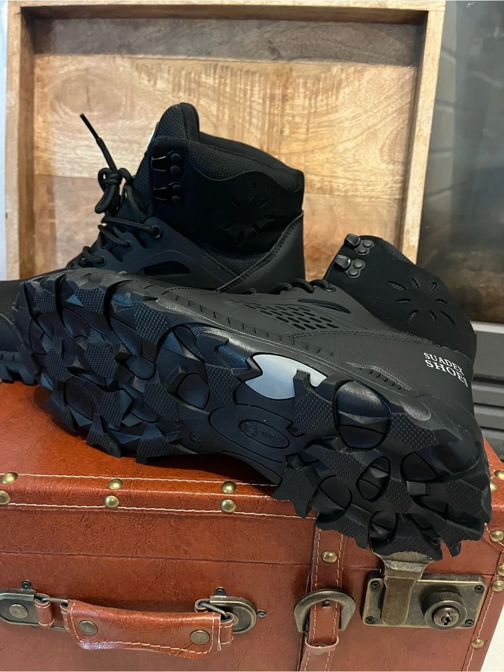 Mens Sneakers Work Safety Shoes Mesh Steel Toe Cap Waterproof Boots Size US 8.5